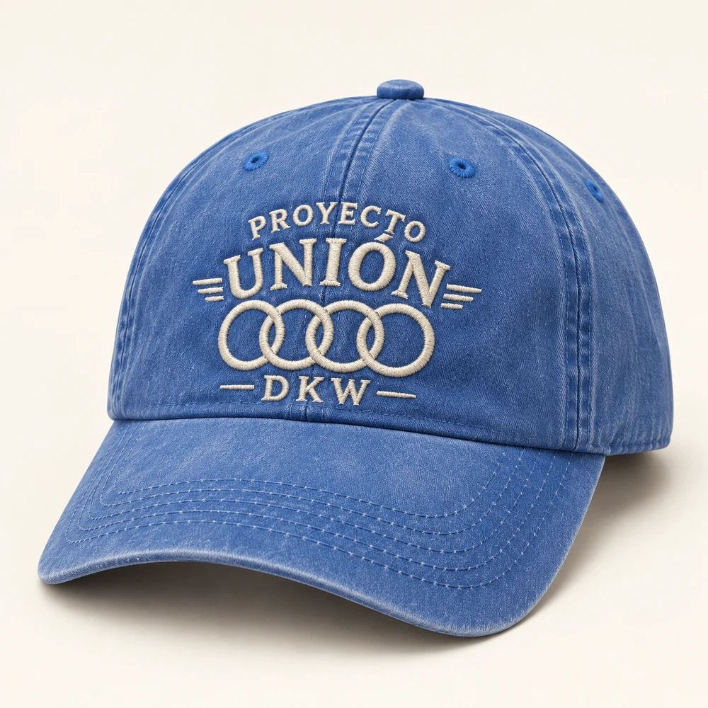 Gorra azul Proyecto Unión DKW con logo bordado