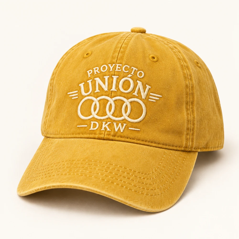 Gorra mostaza Proyecto Unión DKW con logo bordado